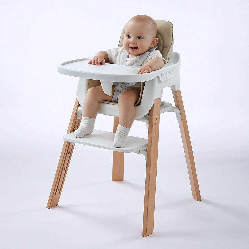 Solid Wood Adjustable Baby Dining Chair